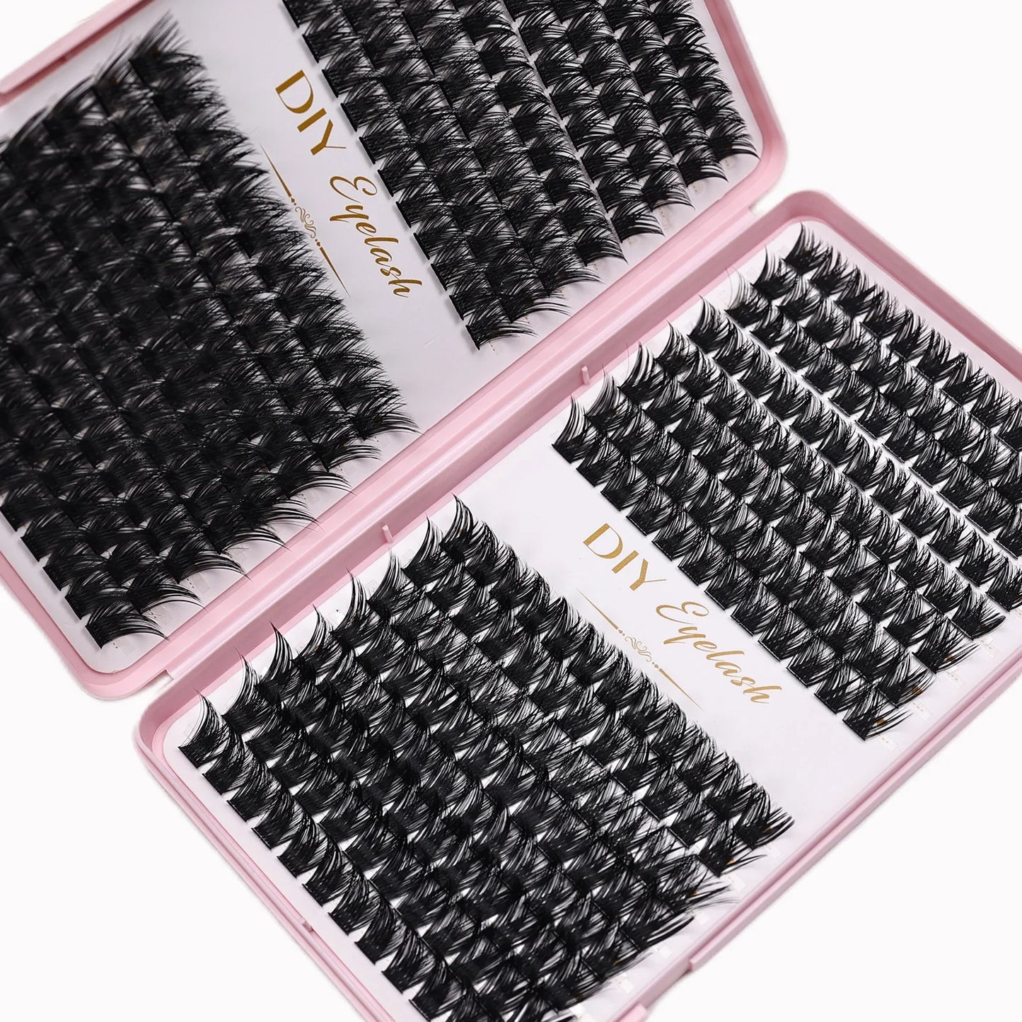 Cils individuels 10-14 mm, 384 pcs – Look naturel, plateau mixte