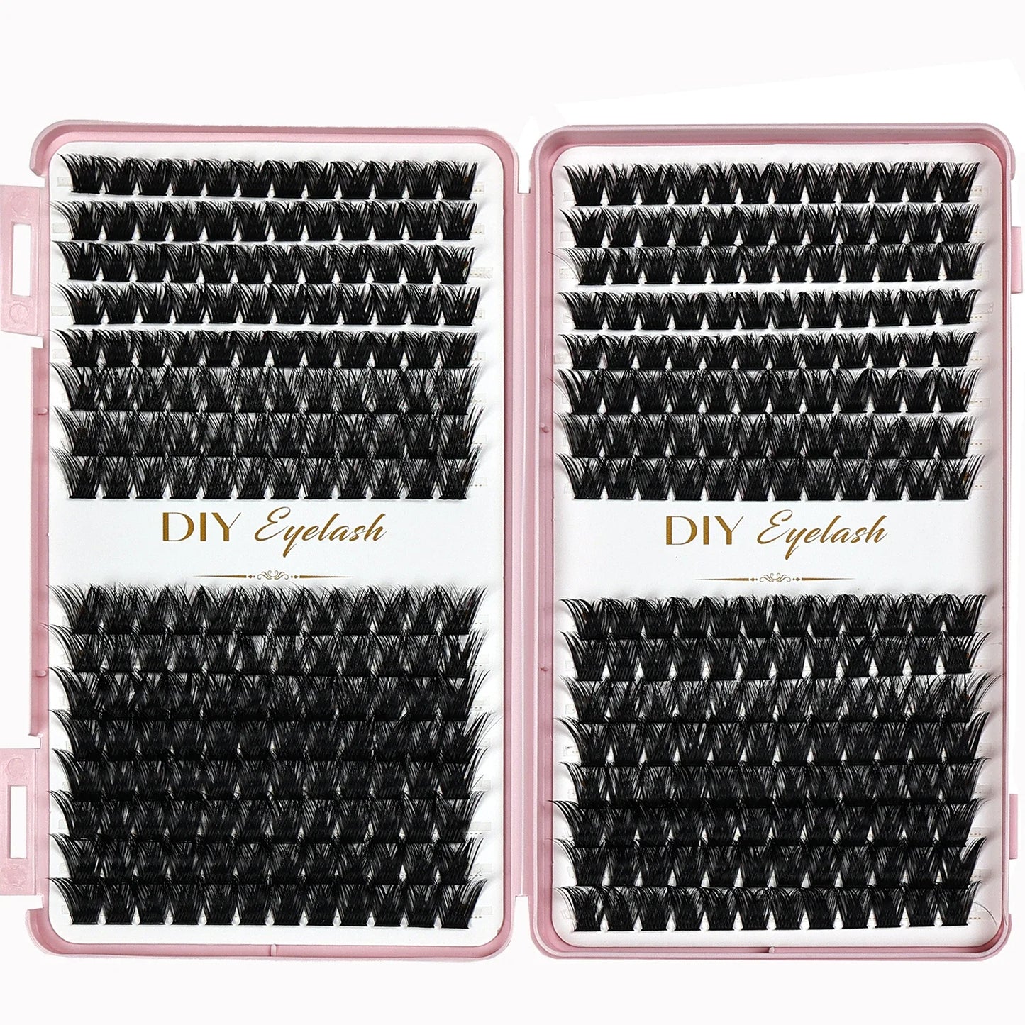 Cils individuels 10-14 mm, 384 pcs – Look naturel, plateau mixte