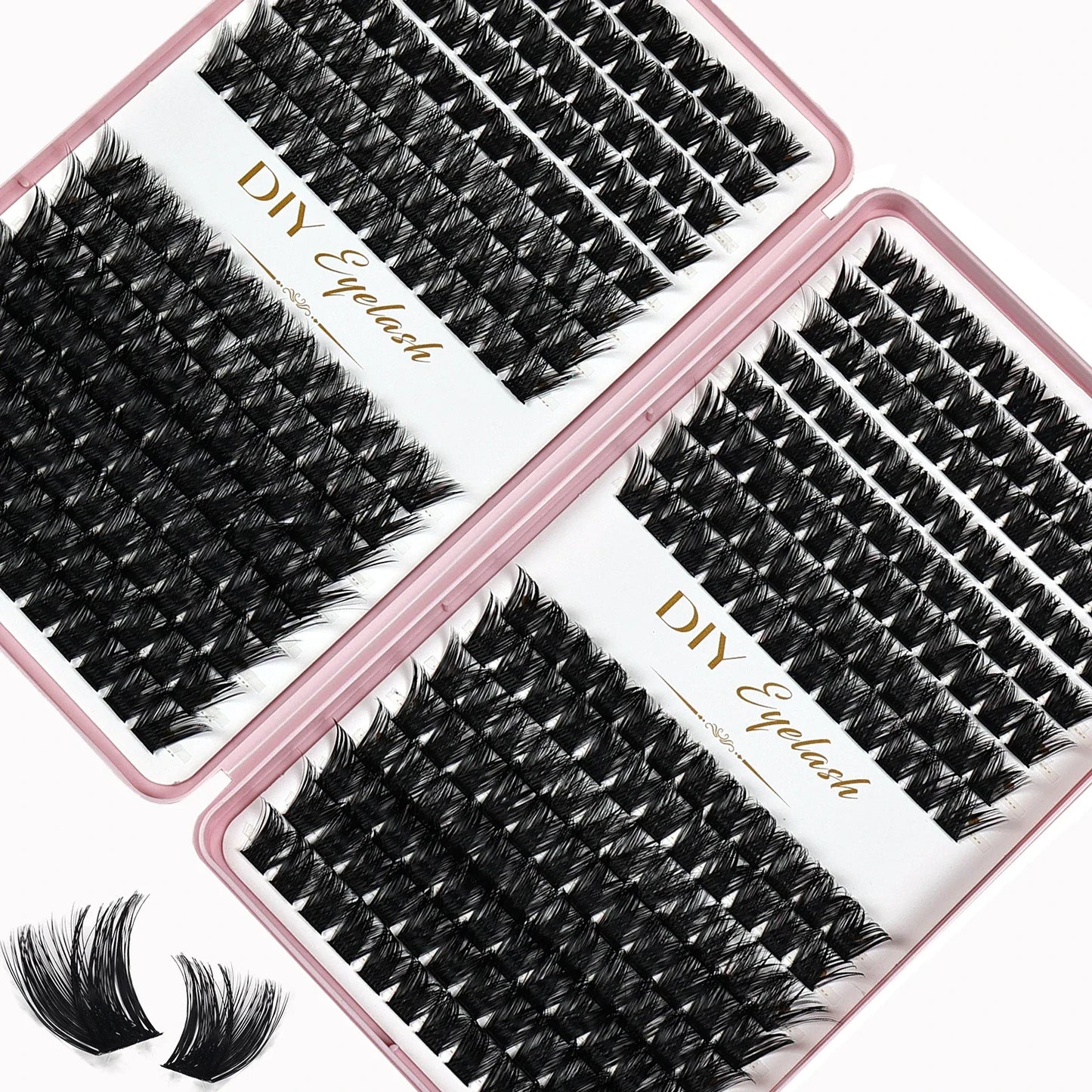 Cils individuels 10-14 mm, 384 pcs – Look naturel, plateau mixte