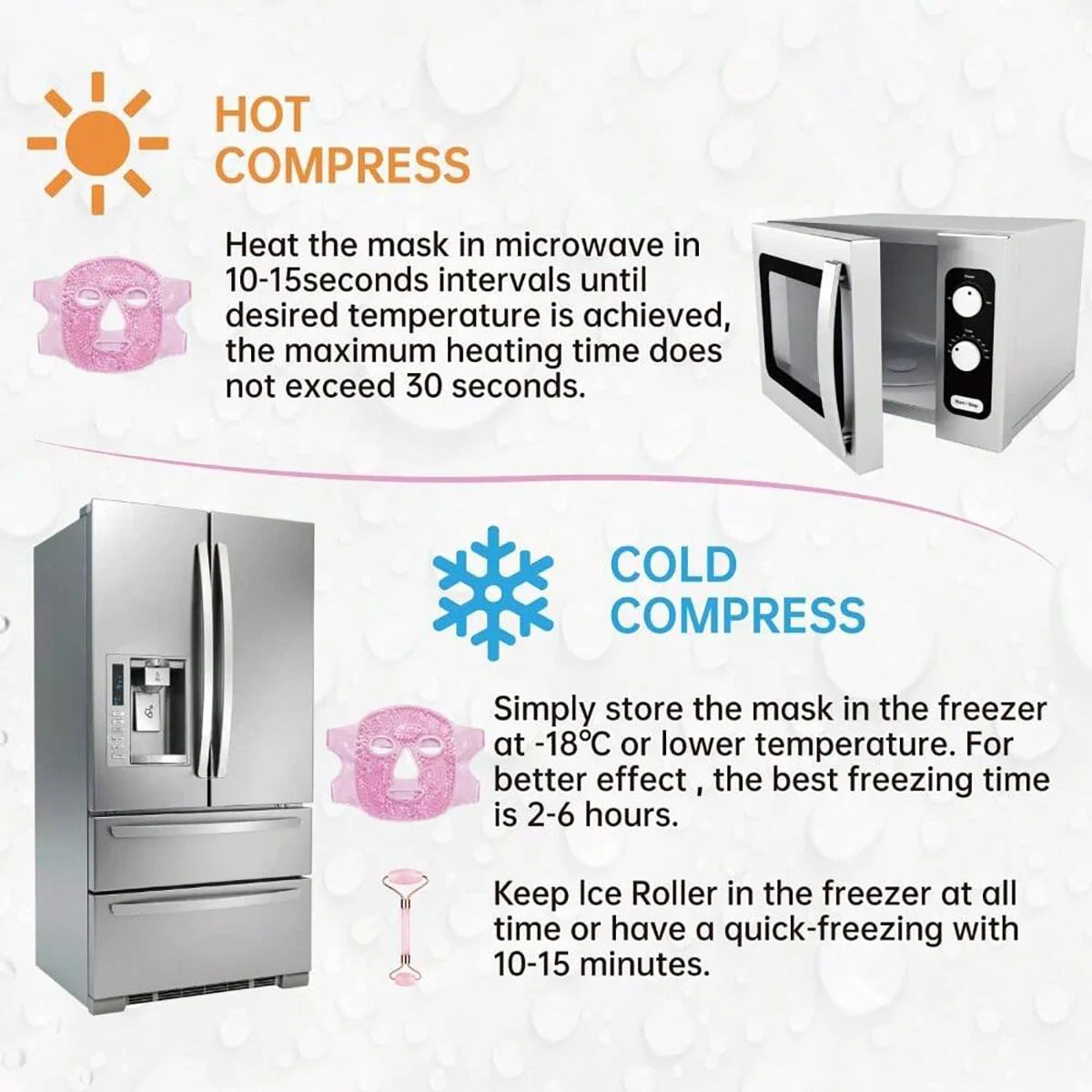 Facial & Eye Ice Mask – Réduit poches et cernes