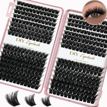 Cils individuels 10-14 mm, 384 pcs – Look naturel, plateau mixte
