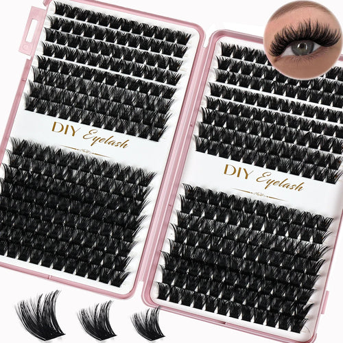 Cils individuels 10-14 mm, 384 pcs – Look naturel, plateau mixte
