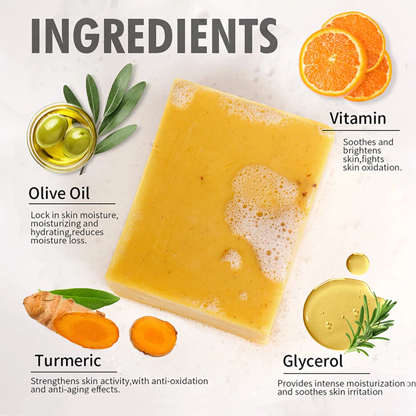 AILKE Natural Savon 200g – Éclaircissant, anti-acné, unifie le teint, réduit taches et imperfections